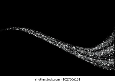 Vector eps 10 isolated shiny silver glitter background decoration