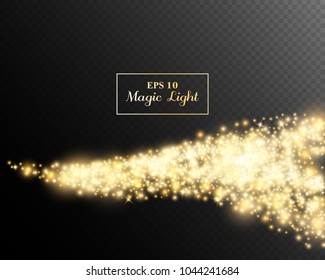 Vector eps 10 isolated yellow magic lights decoration