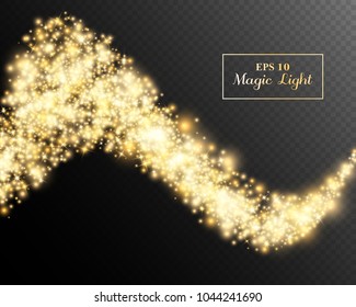 Vector eps 10 isolated yellow magic lights decoration