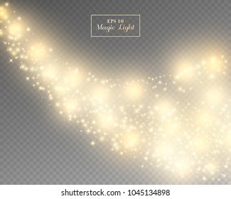 Vector eps 10 isolated yellow transparent light effect