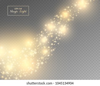 Vector eps 10 isolated yellow transparent light effect
