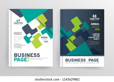 Vector EPS 10. Mock up of 2 pages for business book, catalog, magazine or etc.. Branding identity design.