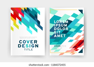 Vector EPS 10. Mock up and business design of 2 main pages. Magazine or book design. Branding identity design.