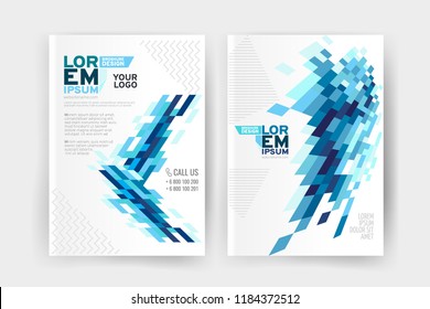 Vector EPS 10. Mock up and business design of 2 main pages. Magazine or book design. Branding identity design.