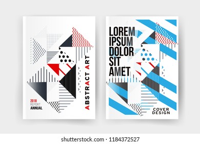 Vector EPS 10. Mock up and business design of 2 main pages. Magazine or book design. Branding identity design.