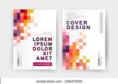 Vector EPS 10. Mock up and business design of 2 main pages. Magazine or book design. Branding identity design.