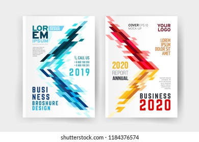 Vector EPS 10. Mock up and business design of 2 main pages. Magazine or book design. Branding identity design.