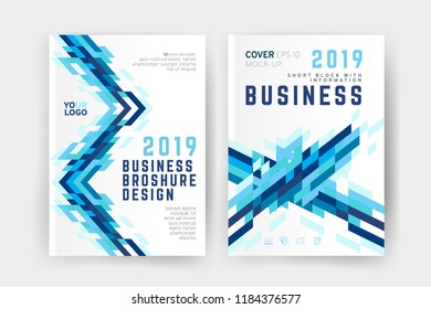 Vector EPS 10. Mock up and business design of 2 main pages. Magazine or book design. Branding identity design.