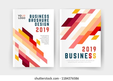 Vector EPS 10. Mock up and business design of 2 main pages. Magazine or book design. Branding identity design.