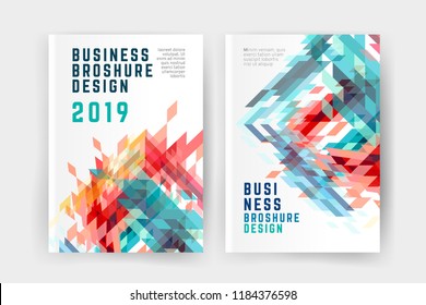 Vector EPS 10. Mock up and business design of 2 main pages. Magazine or book design. Branding identity design.