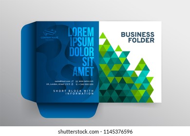 Vector EPS 10. Mock up of folder. Branding identity design.