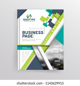Vector EPS 10. Mock up of main book page. Branding identity design.