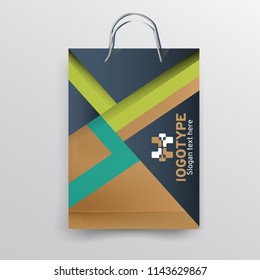Vector EPS 10. Mock up paper package.  Branding identity design.