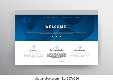 Vector EPS 10. Mock up of website (page). Branding identity design.