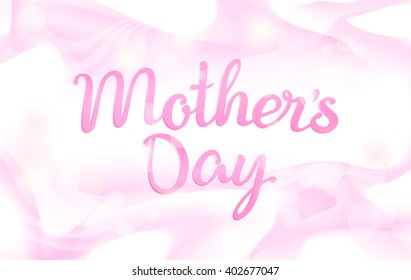 VECTOR eps 10. For Mother's day and international women's day! Pink abstract template. Elegant waves of silk for cute background. All layers are grouped for easy use. Flecks of sunlight on pink silk
