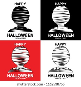 VECTOR EPS 10 - mummy banner pop art style, Halloween.