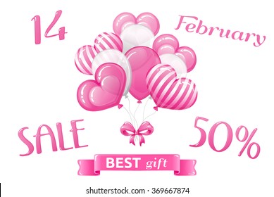 VECTOR eps 10. SALE 50%! Design FOR Mother's day, Valentine's day, Greeting, Wedding invitations and others romantic ways to use this illustration. Enjoy different  balloons colores in my portfolio!
