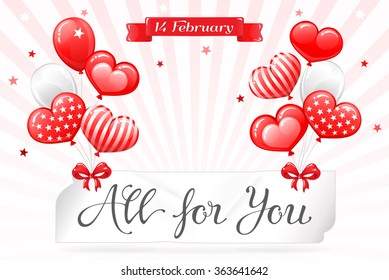 VECTOR eps 10. SALE%! Design FOR Mothers day, Valentines day, Greeting, Wedding invitations and others romantic ways to use this illustration. Enjoy new balloons in different  colors in portfolio

