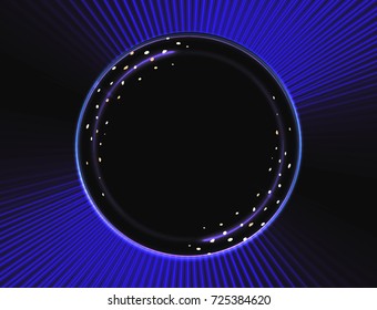 VECTOR eps 10. Shining poster for Disco placard, show bill. Abstract glowing background for night club. Shining glowing neon lines place your text. Night Party poster. Black blue color background 2018