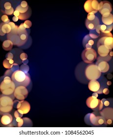 Vector eps 10 shiny colorful bokeh. Glowing circles abstract background decorative element