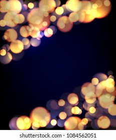Vector eps 10 shiny colorful bokeh. Glowing circles abstract background decorative element