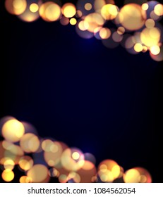 Vector eps 10 shiny colorful bokeh. Glowing circles abstract background decorative element
