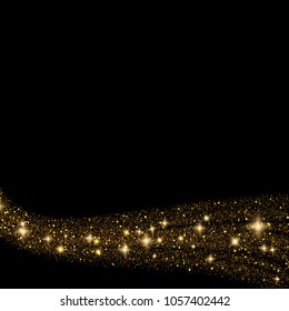 Vector eps 10 sparkling golden glitter background decoration