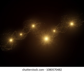 Vector eps 10 sparkling golden dust abstract background