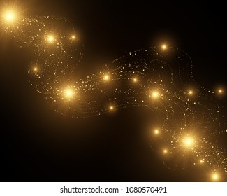 Vector eps 10 sparkling golden dust abstract background