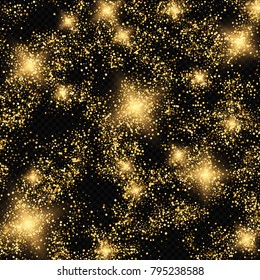 Vector eps 10 sparkling golden glitters shiny confetti background