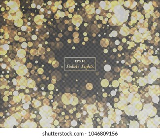 Vector eps 10 transparent bokeh lights background