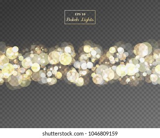 Vector eps 10 transparent bokeh lights background