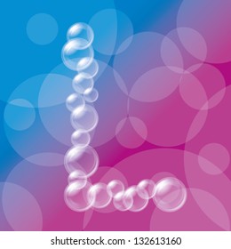 Vector eps 10. Transparent bubble Letter. All elements with transparent are on separate layer