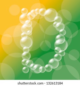 Vector eps 10. Transparent bubble Letter. All elements with transparent are on separate layer