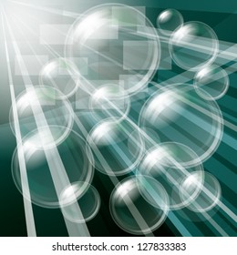 Vector eps 10. Transparent bubbles background. Bubbles with transparent are on separate layer. Easy to create new background