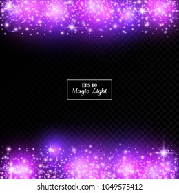 Vector eps 10 transparent purple magic light effect