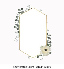 Vector EPS 10 marco minimalista de acuarela vertical para invitaciones, producto, diseño de scrapbooking.