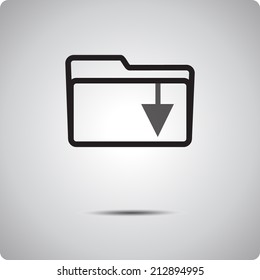 Vector EPS 10. Web icon "Folder."  