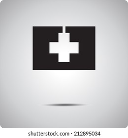 Vector EPS 10. Web icon "first aid kit".  