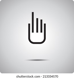 Vector EPS 10. Web icon "touth"  