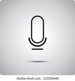 Vector EPS 10. Web icon "microphone"  