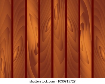 Vector EPS 10 Wooden brown Planks Background. Garden fence, fencing, guardrail. St. Patrick Day, march, spring wall wood floor texture