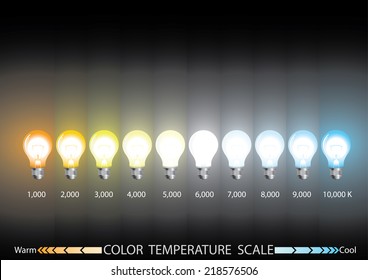 Vector EPS 10,info Graphics,  Light Color Temperature Scale