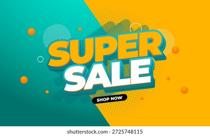 Vector EPS Banner End Year Sale und Super Sale Design Template Creative