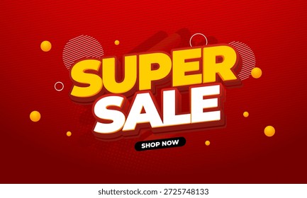 Vector EPS Banner End Year Sale und Super Sale Design Template Creative