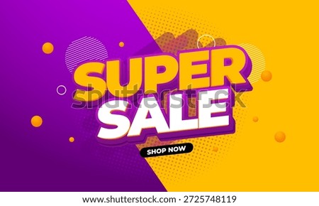 Vector EPS Banner End Year Sale and Super Sale Design Template Creative