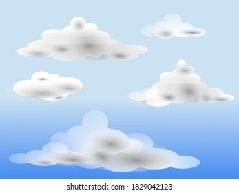 Vector EPS : Clouds and blus sky for background
