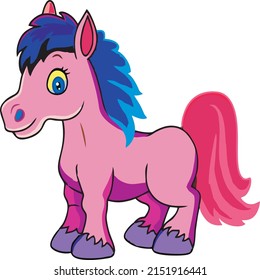 vector eps colored horse for embroidery or printing