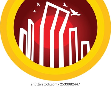 Vector eps colorful monument background