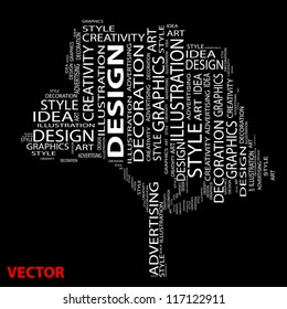 Vector eps concept or conceptual abstract tree shape isolated on white background as metaphor to design,graphic,nature,ecology,child,young,idea,style,creative,fashion,artist,art,decor abstract project